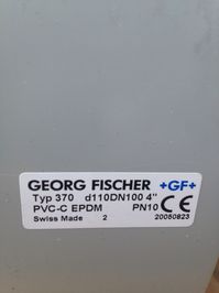 Шаровый кран +GF+ Kugelhahn 370 PVC-C  d-110 DN 100