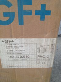 Шаровый кран +GF+ Kugelhahn 370 PVC-C  d-110 DN 100